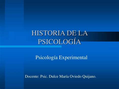 PPT HISTORIA DE LA PSICOLOGÍA PowerPoint Presentation free download