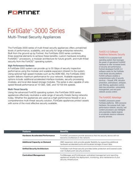 FortiGate-3000 Series Datasheet - Fortinet