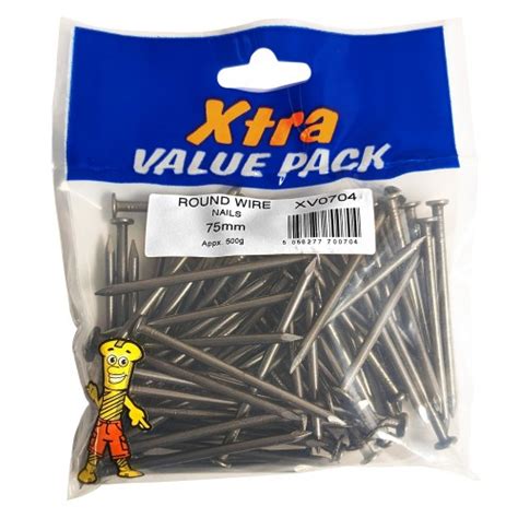 75mm Round Wire Nails 500g Xtra Value