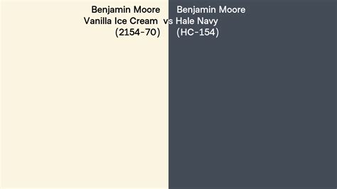 Benjamin Moore Vanilla Ice Cream Vs Hale Navy Side By Side Comparison