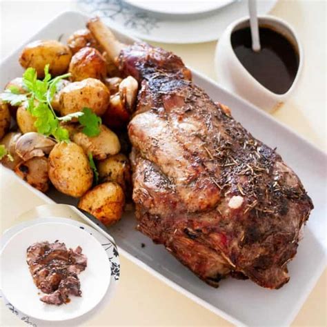 Slow Cooked Roast Lamb Shoulder With Red Wine Veena Azmanov