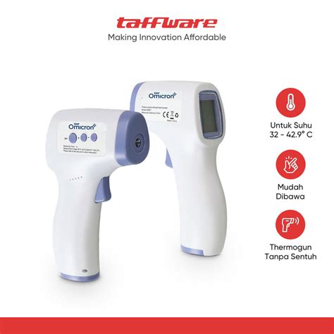 Taffomicron Alat Ukur Suhu Panas Badan Anak Digital Thermogun Thermometer Termometer Tembak Suhu