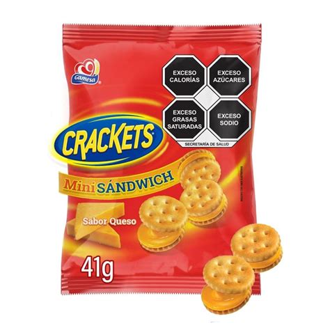 Mini Galletas Gamesa Crackets Queso G Walmart