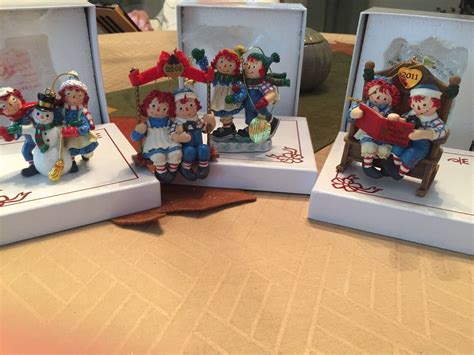 Lot Of 4 Raggedy Ann Andy Christmas Tree Ornament Danbury Mint EBay