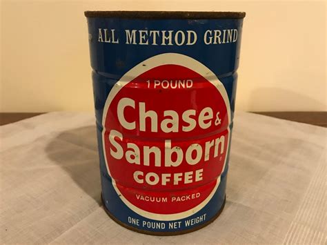 Vintage Chase And Sanborn Coffee Tin Etsy