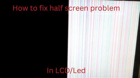 How To Fix LCD LED Tv Half Screen Problem YouTube