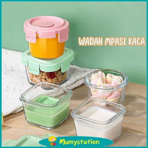 Mumystation Tempat Mpasi Kaca Wadah Mpasi Bayi Baby Food Container