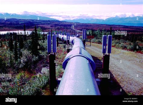 Trans Alaska Pipeline Aka Alyeska Pipeline Oil Pipeline Above Ground