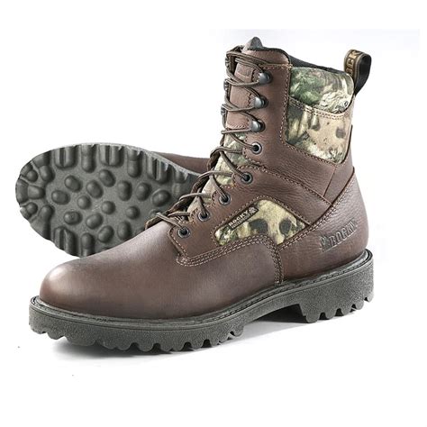 Mens Rocky Wildcat Waterproof 800 Gram Thinsulate Insulation Hunting Boots Mossy Oak Break Up