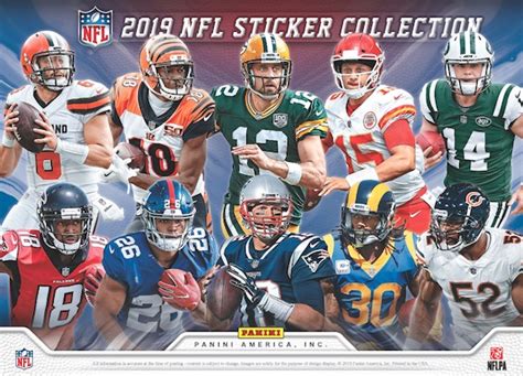 2019 Panini NFL Sticker Collection Checklist, Set Info Details, Boxes, Date