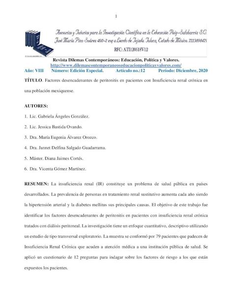 Pdf Revista Dilemas Contempor Neos Educaci N Pol Tica Y Valores