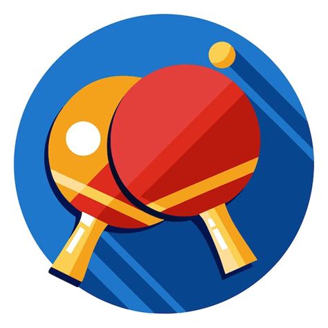 Ping Pong Rackets Clipart Cartoon Style Vector Illustration Premium