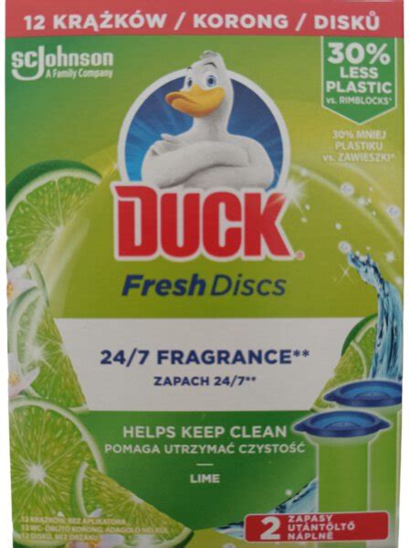 Duck Fresh Discs Lime Zapas krążka żelowego do toalety 2x36 ml