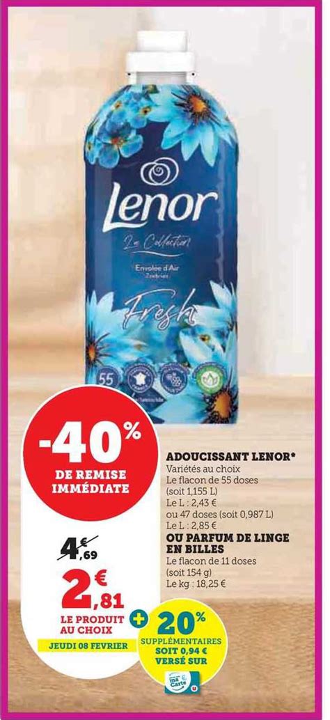 Promo Adoucissant Lenor Ou Parfum De Linge En Billes Chez Super U