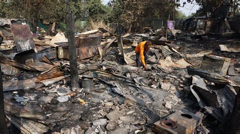 Fire Breaks Out In Slum Area In West Delhis Kirti Nagar Over 200