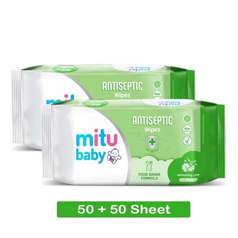 Jual Mitu Baby Wipes Antiseptic Isi 50 Lembar Buy 1 Get 1 Mitu Tissue