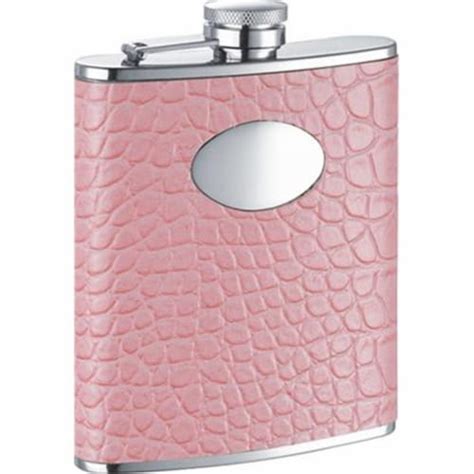 Visol Vf1179 Annabella Light Pink Synthetic Leather Stainless Steel 6oz Hip Flask 1 Kroger