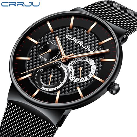 Crrju Reloj Anal Gico De Cuarzo Para Hombre Accesorio De Pulsera De