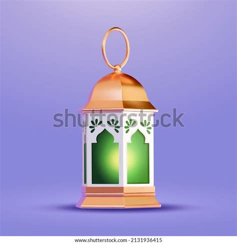 3d Illustration Metal Fanoos Fanous Ramadan Stock Illustration