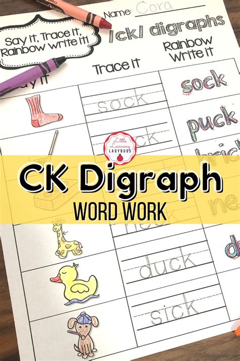 Ending Ck Digraph Phonics Posters Activities And Worksheets Phonics Posters Digraph