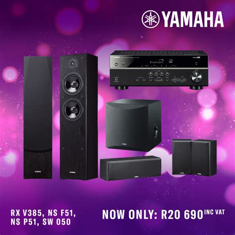 Yamaha Complete 51 Home Theatre Package With Rx V385 Cinema Architects