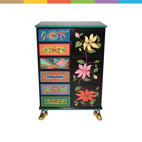 Kommode Bora Bora Handbemalte möbel Bunt bemalte möbel Art furniture