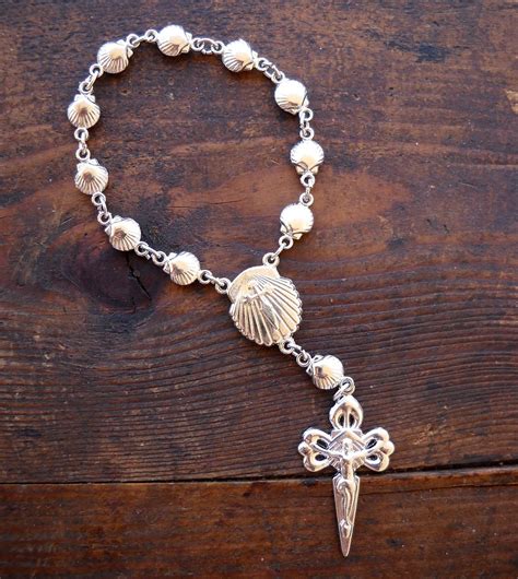 Camino De Santiago 1 Decade Rosary St James Scallop Shell Pilgrim New