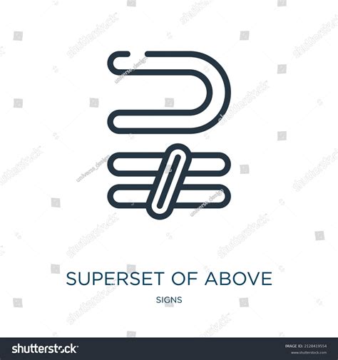 Superset Above Not Equal Symbol Thin Stock Vector Royalty Free