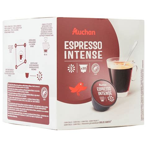 AUCHAN Capsules de café espresso intensité 9 compatibles Dolce Gusto 30