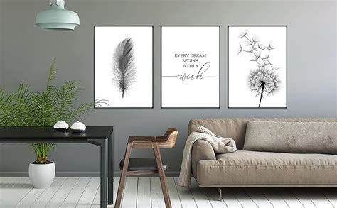 Amazon de Trayosin 3er Set Premium Design Poster Set Schwarz Weiß