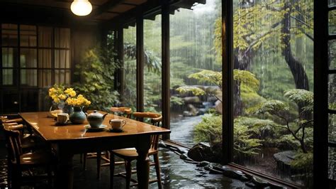 Finding Calm In The Rain Rain On Japanese Zen Garden Soothing