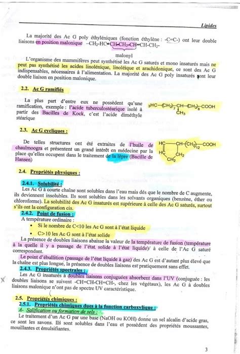 Biochimie Tronc Commun L1 L2 SNV FSB USTHB