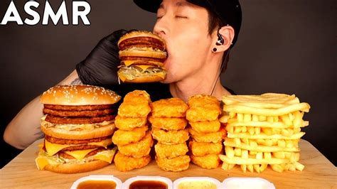 Asmr Triple Big Mac Chicken Nuggets And Fries Mukbang No Talking