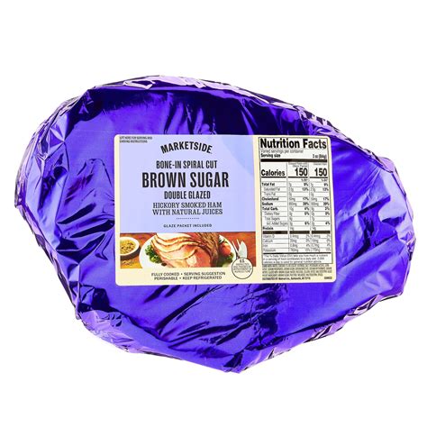 Marketside Bone In Spiral Cut Ham Pork 8 14 6 Lb Walmart