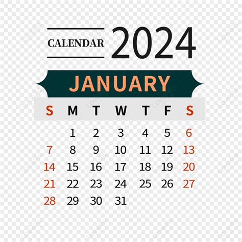 Gambar Kalender Januari 2024 Hitam Sederhanaharitanggalkalender