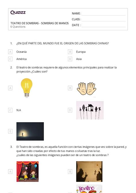 Sombras De Significado Hojas De Trabajo Para Grado En Quizizz