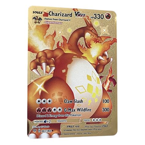 Cartas De Pok Mon De Ouro Charizard Vmax Em Ingl S Cartas De Pokmo De