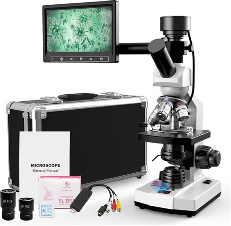 Edkkie Lab Compound Monocular Microscope For Adults With 40x 2500x Magnification