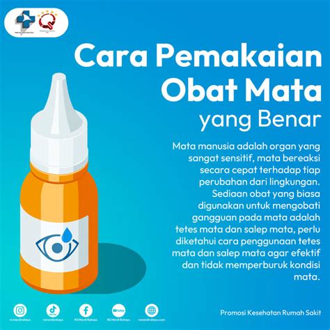 Cara Pemakaian Obat Mata Yang Benar RS Mardi Rahayu