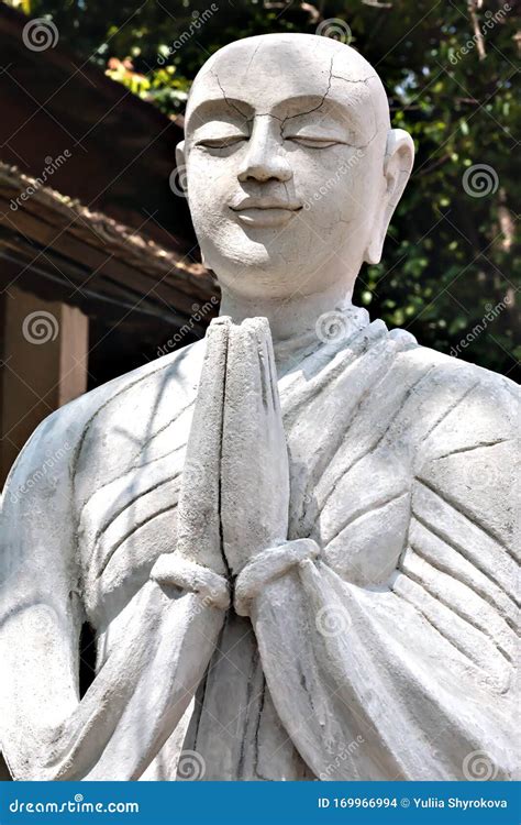 Statue Of Praying Buddhist Monk Stock Photo Image Of Tourism Peace