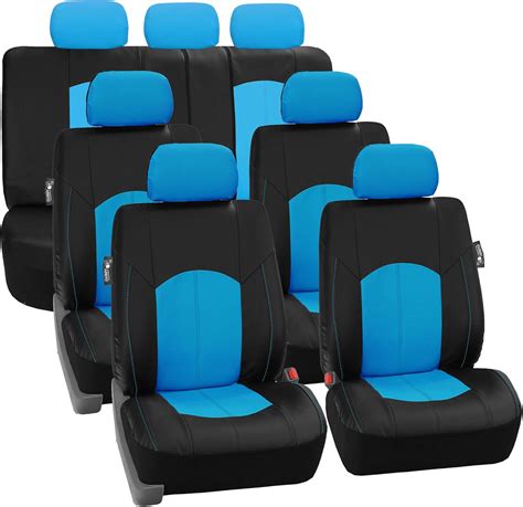 Amazon Fh Group Perforated Leatherette Three Row Set Car Seat