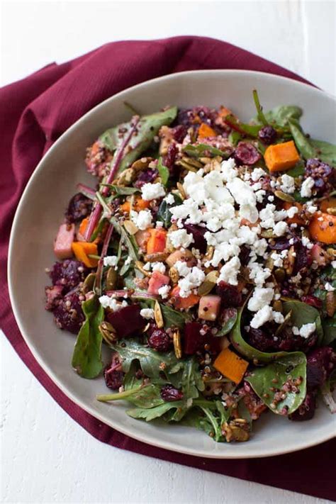 Roasted Sweet Potato Beet Apple And Quinoa Salad Spoonful Of Flavor