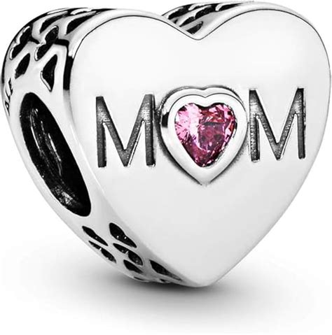 Pandora Moments Pink Mum Heart Charm Sterling Silver 791881pcz Pandora