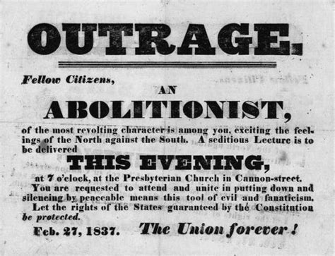 Abolitionists And Free Speech The First Amendment Encyclopedia