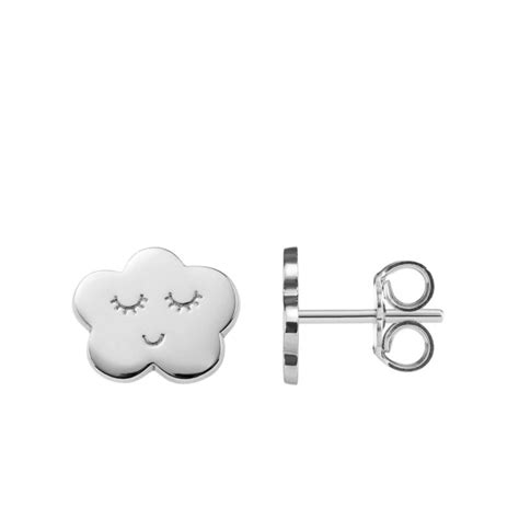 Boucles d oreilles Nuage Argent Rhodié 925 Argyor