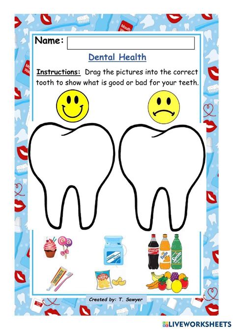 Dental Health Worksheets Preschool Planning Playtime Worksheets Library