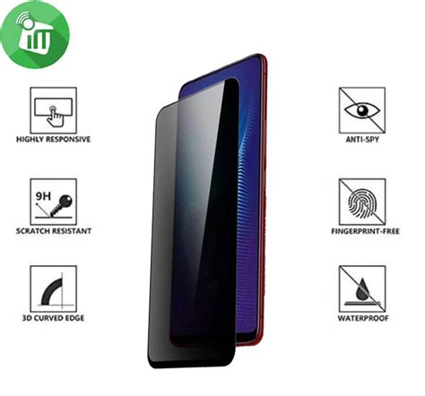 Iscreen Glass D Full Glue Privacy Screen Protector For Xiaomi Redmi