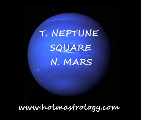 Transiting Neptune Square Natal Mars