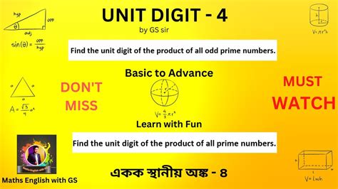 Unit Digit Tricks Unit Digit In Number Systemhow To Find Unit Digit Of A Numberpart 4 Gssir