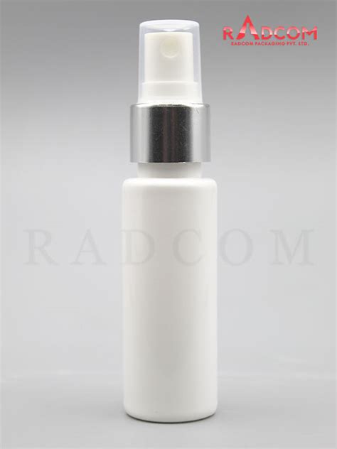 Ml Tulip Opaque White Pet Bottle With White Mist Pump With Silver